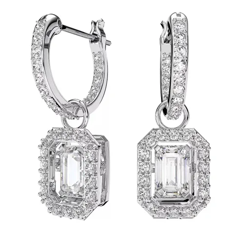 Swarovski Earrings - Millenia drop Octagon cut Rhodium plated - silver - Earrings for ladies