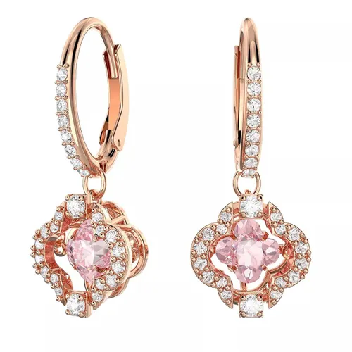 Swarovski Earrings - Sparkling Dance drop Clover rose gold-tone plated - quarz - Earrings for ladies