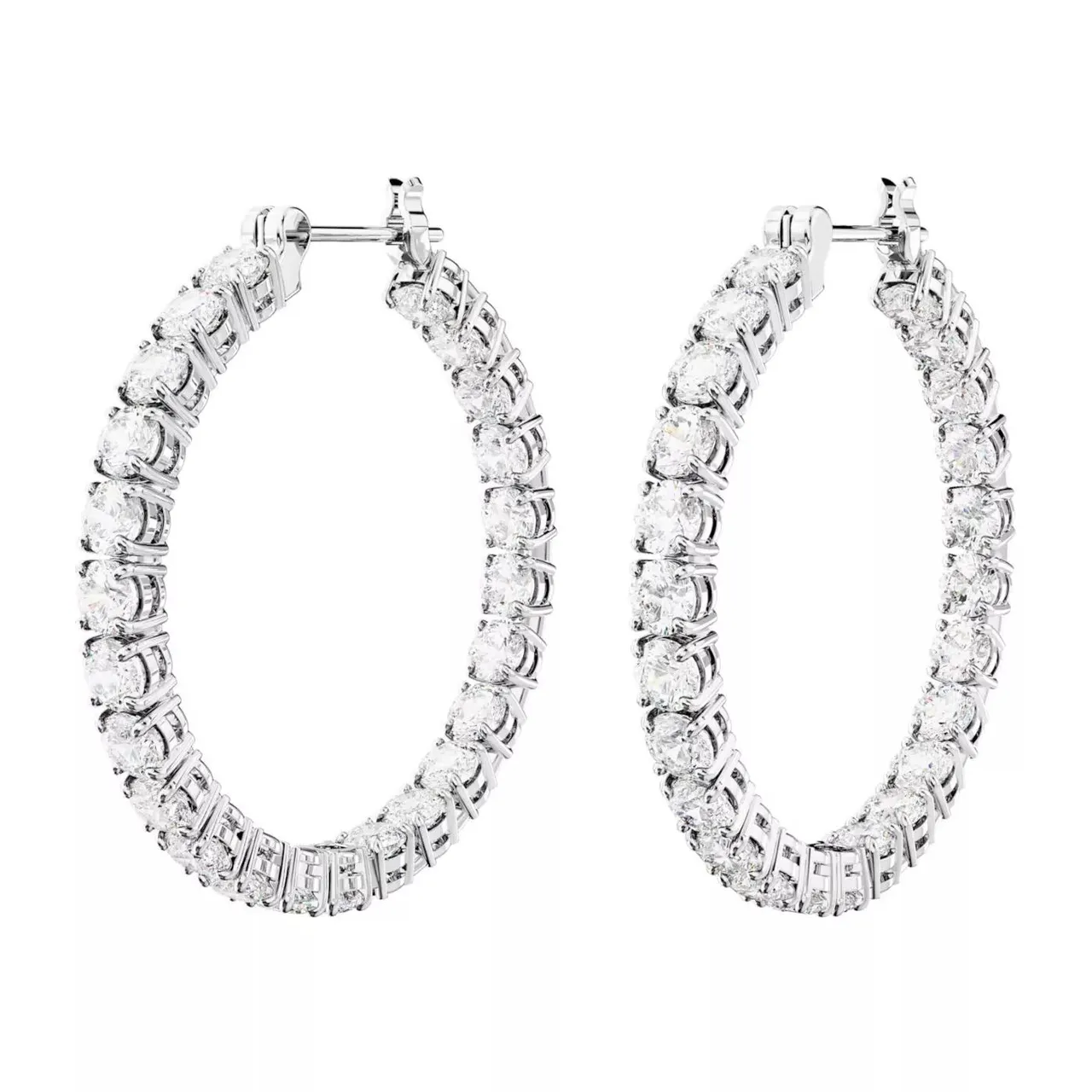 Swarovski Earrings - Swarovski Matrix Silberfarbene Ohrringe 5647715 - silver - Earrings for ladies