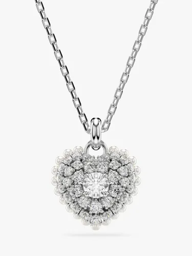 Swarovski Hyperbola Crystal Heart Pendant, Silver - Silver - Female