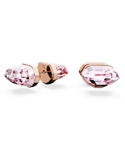 Swarovski 'Lucent' WoMens Gold Plated Metal Stud Earrings - Rose 5626603 Gold Tone - One Size