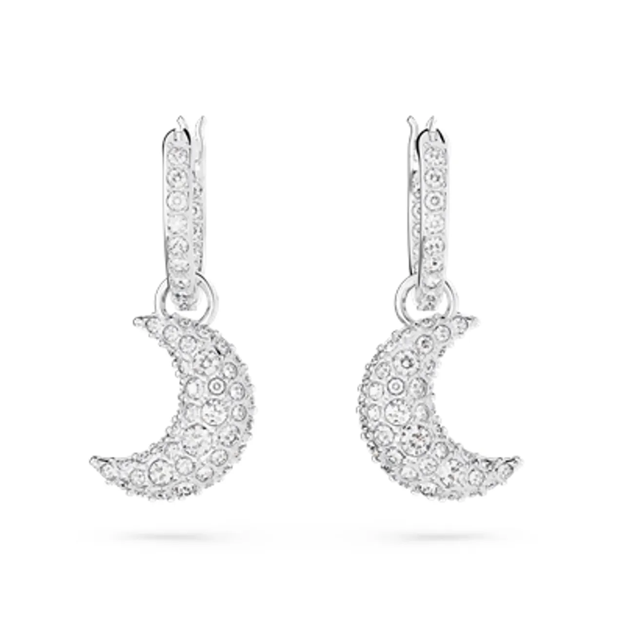 Swarovski Luna Moon Clear Crystal Drop Earrings