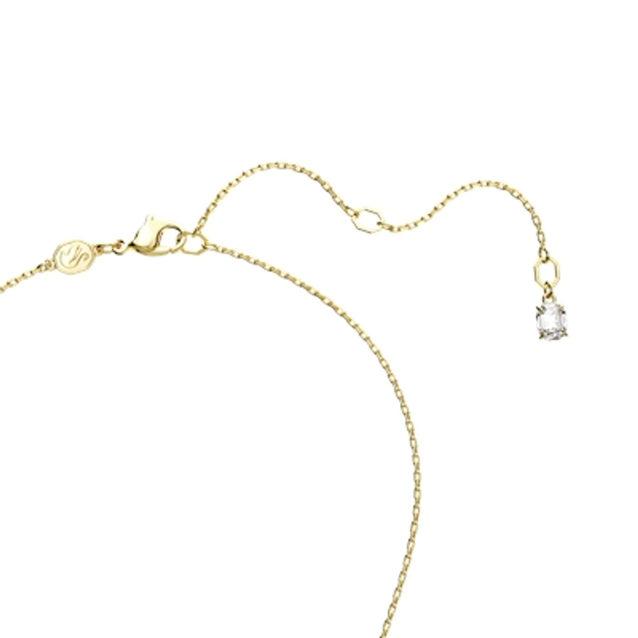 Swarovski Matrix Gold Rectangular Cut Green Pendant Necklace