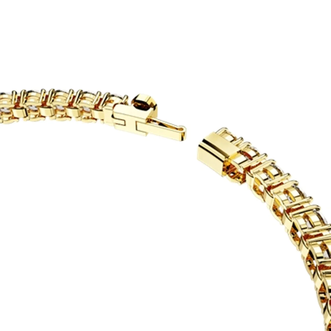 Swarovski Matrix Gold Round Tennis Bracelet - 16.5cm