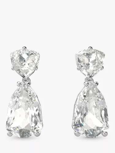Swarovski Mesmera Crystal Drop Earrings, Silver - Silver - Female