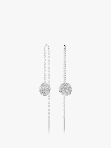 Swarovski Meteora Crystal Drop Threader Earrings, Silver - Silver - Female
