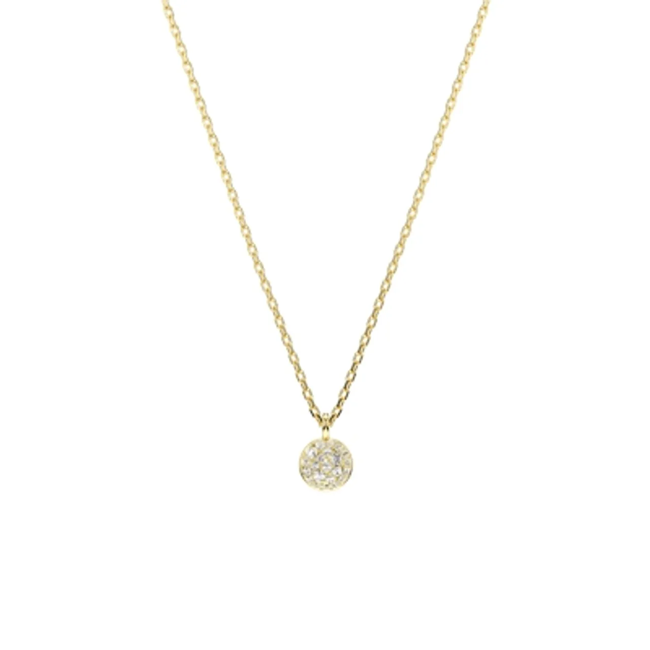 Swarovski Meteora Gold White Pavé Layered Pendant Necklace