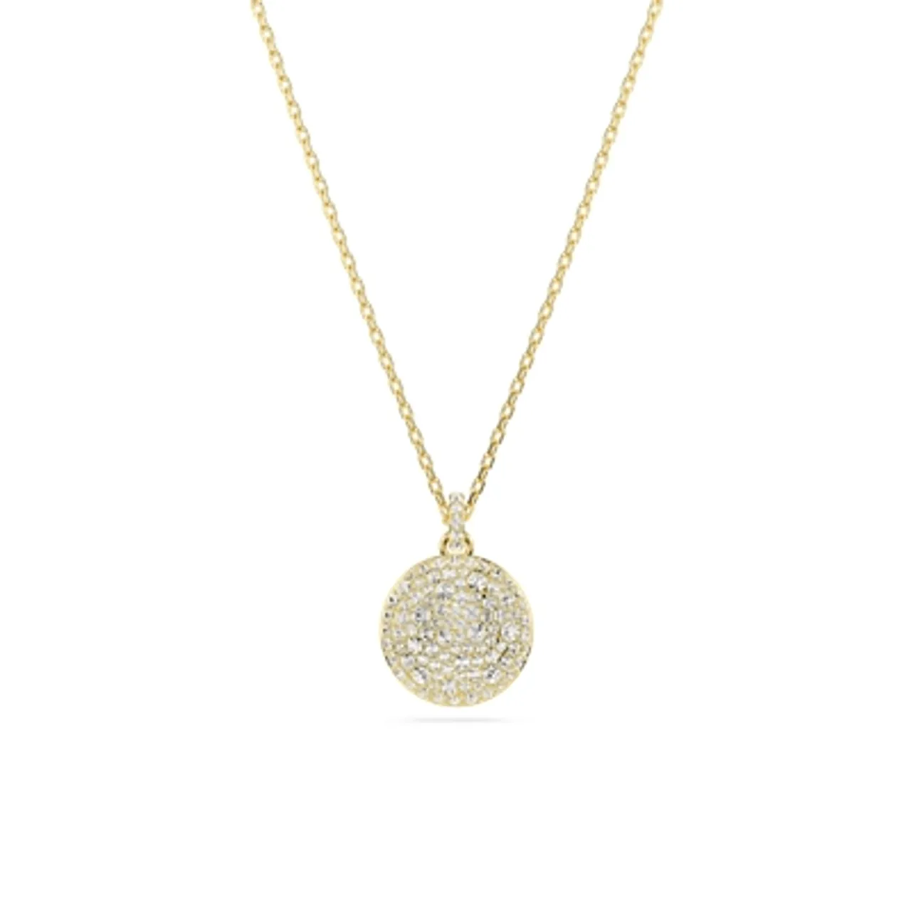 Swarovski Meteora Gold White Pavé Layered Pendant Necklace