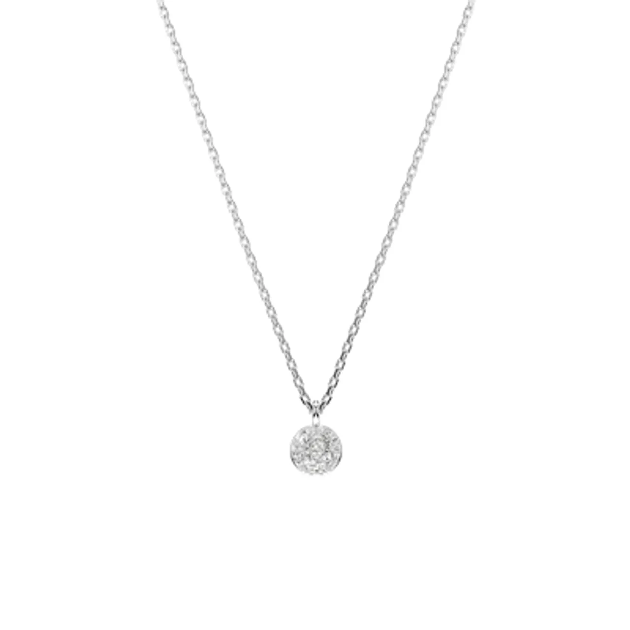 Swarovski Meteora Rhodium White Pavé Layered Pendant Necklace