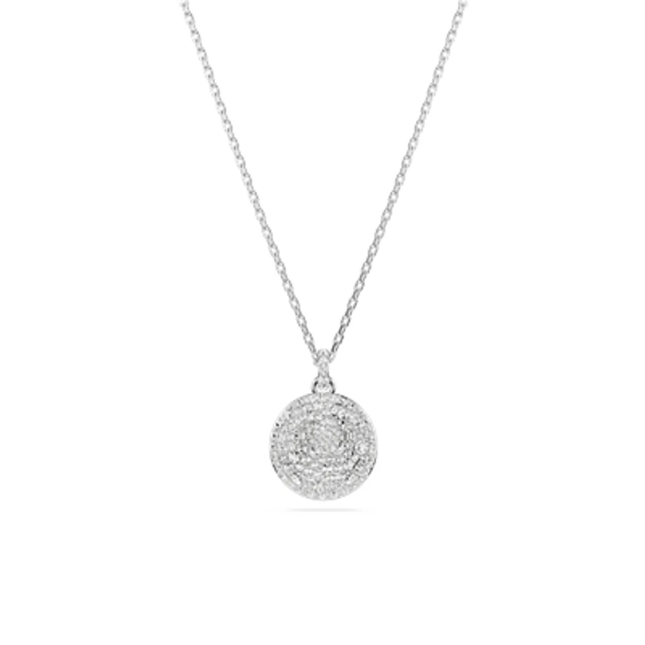 Swarovski Meteora Rhodium White Pavé Layered Pendant Necklace