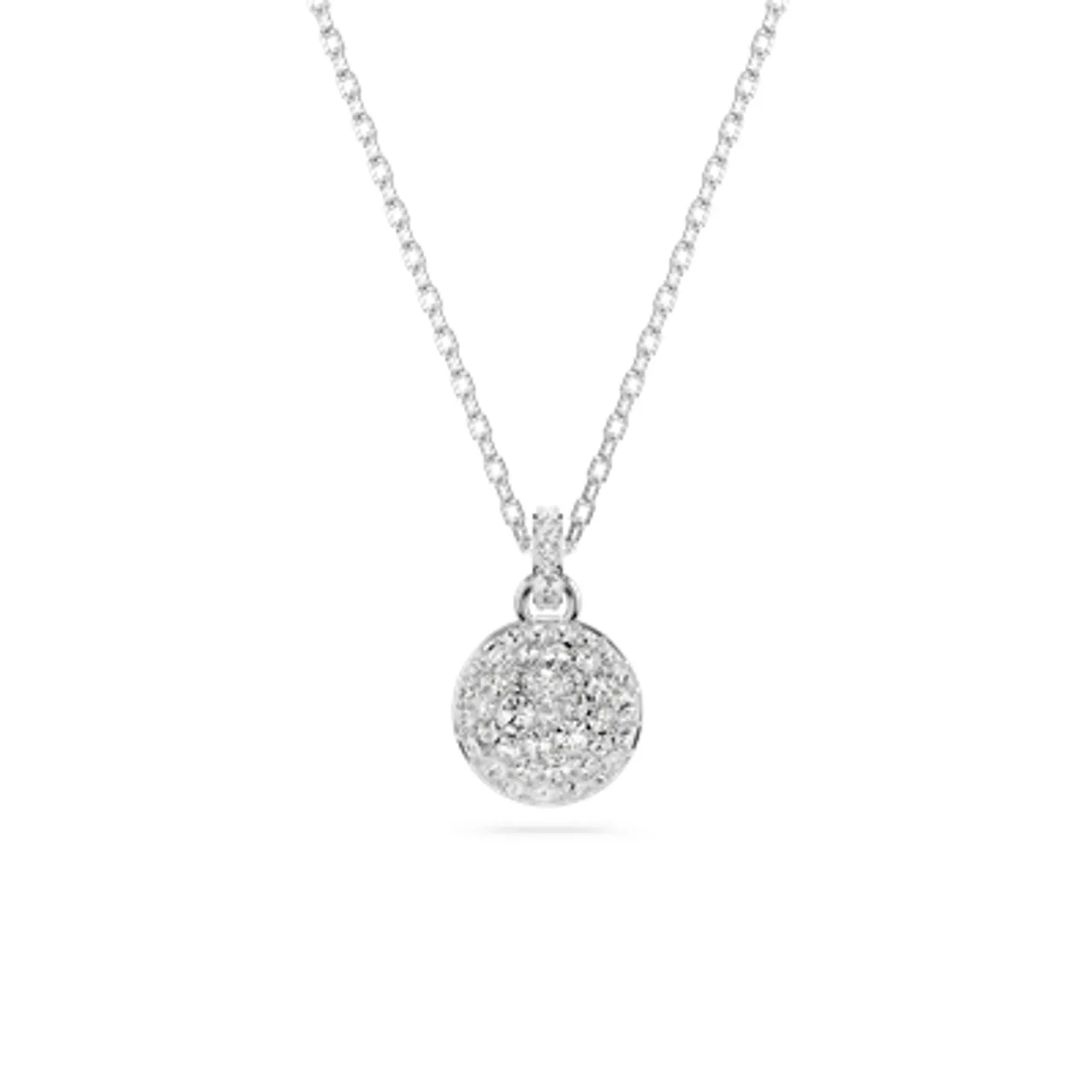 Swarovski Meteora White Crystal Rhodium Plated Necklace