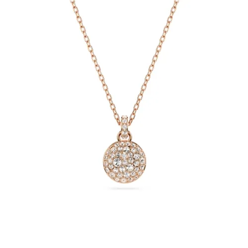 Swarovski Meteora White Crystal Rose Gold-Tone Plated Necklace