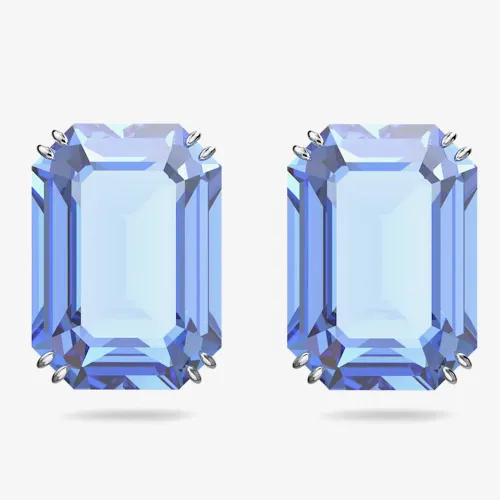 Swarovski Millenia Blue Octagon Crystal Stud Earrings 5614935