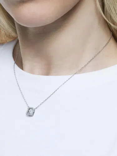 Swarovski Millenia Octagonal Pendant Necklace, Silver/Clear - Silver/Clear - Female