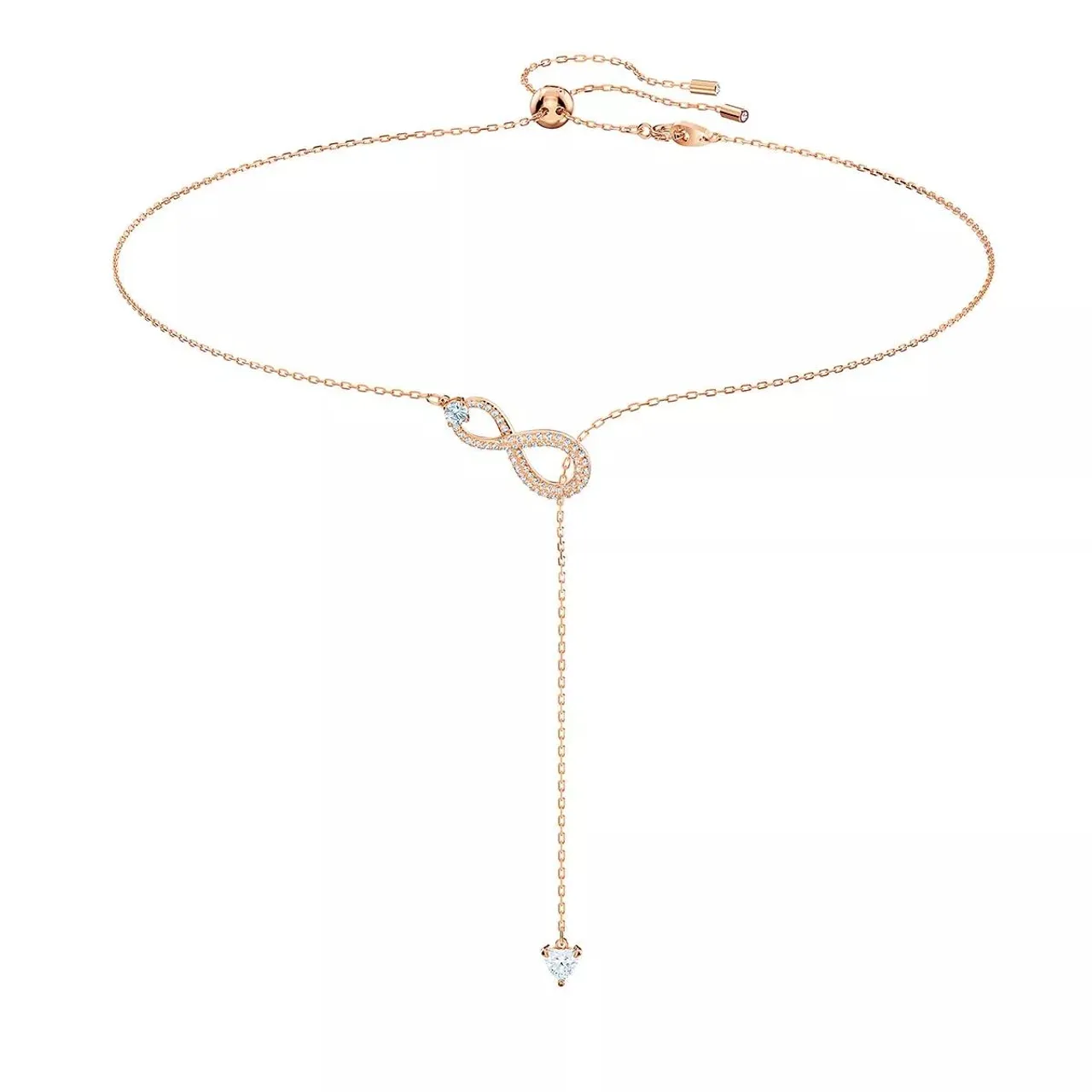 Swarovski Necklaces - Infinity Y Infinity rose gold-tone plated - quarz - Necklaces for ladies