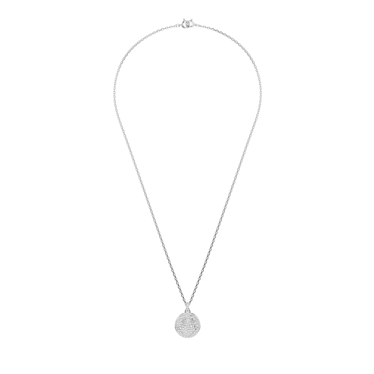 Swarovski Necklaces - Meteora layered pendant, Rhodium plated - white - Necklaces for ladies