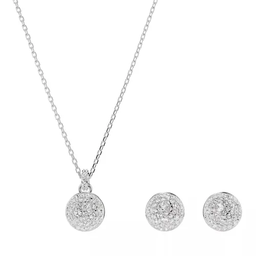 Swarovski Necklaces - Meteora set, Rhodium plated - white - Necklaces for ladies