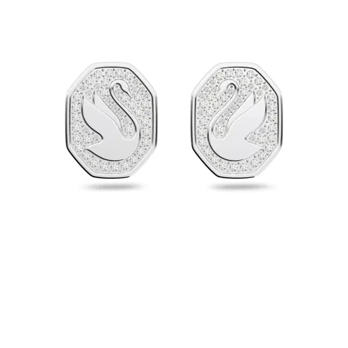 Swarovski , Signum Crystal Stud Earrings ,Gray female, Sizes: ONE SIZE