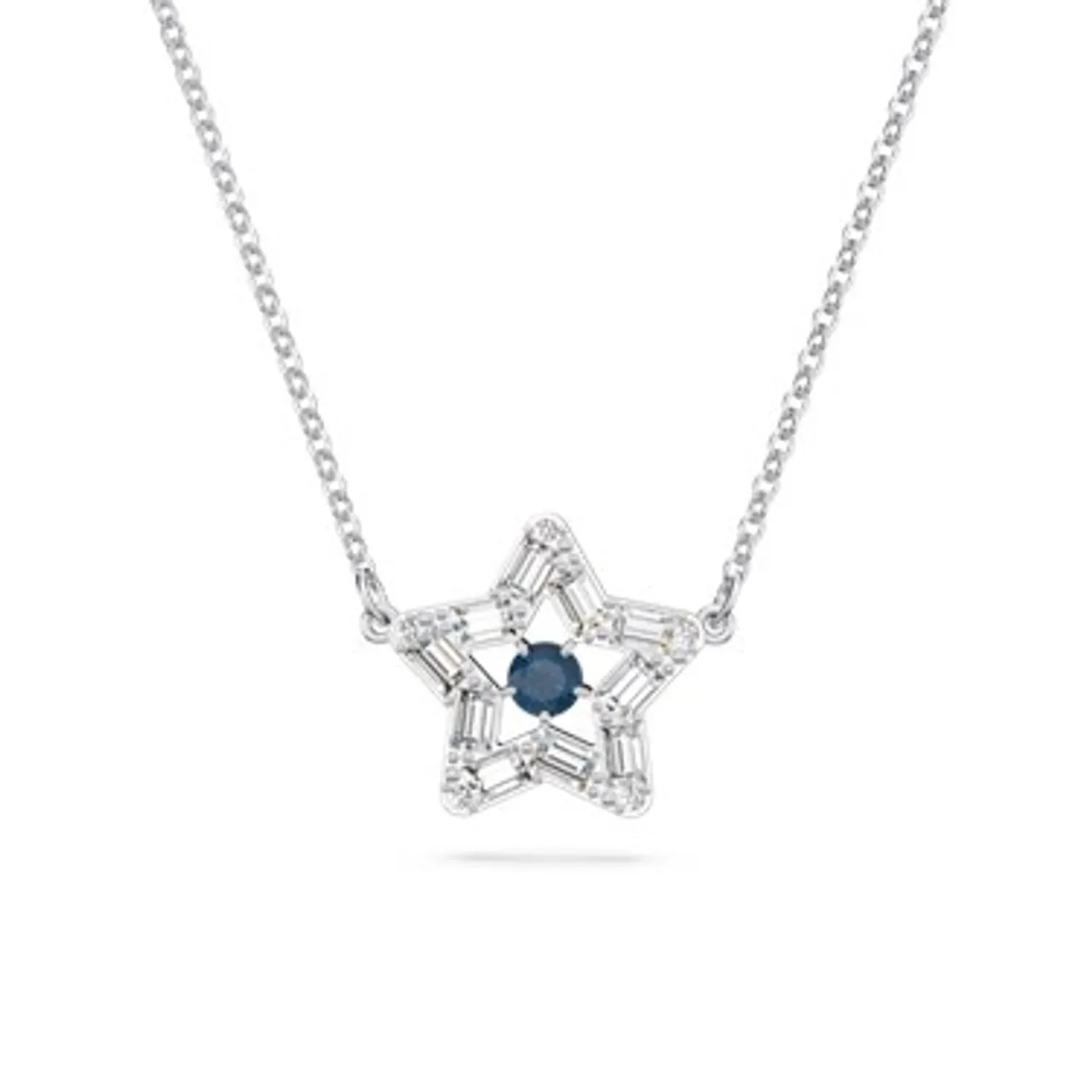 Swarovski Stella Silver + Blue Star Necklace