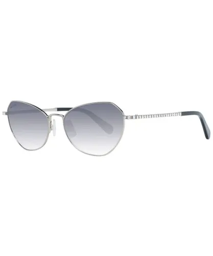Swarovski Womens Cat Eye Sunglasses - Silver - One