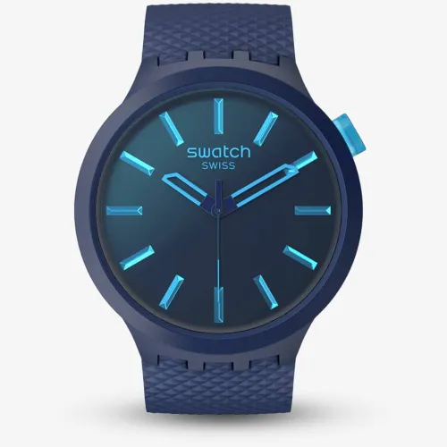 Swatch Big Bold Indigo Glow Navy Blue Watch SB05N113