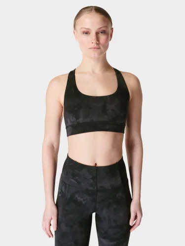 Sweaty Betty Super Soft Reversible Yoga Bra - Black Spray Print - Female