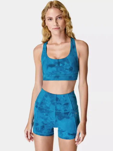 Sweaty Betty Super Soft Reversible Yoga Bra - Blue Spray Print - Female