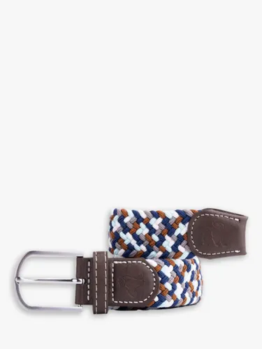 Swole Panda Abstract Recycled Woven Belt - Navy/Grey/Brown - Male