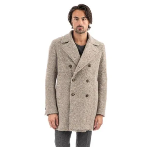 Tagliatore , Beige Oversized Parka Coat ,Beige male, Sizes: