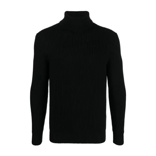 Tagliatore , Black Knitwear for Men ,Black male, Sizes: