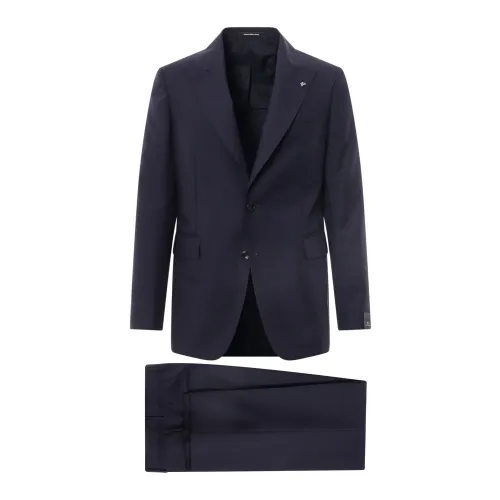 Tagliatore , Blue Double-Breasted Suit ,Blue male, Sizes: