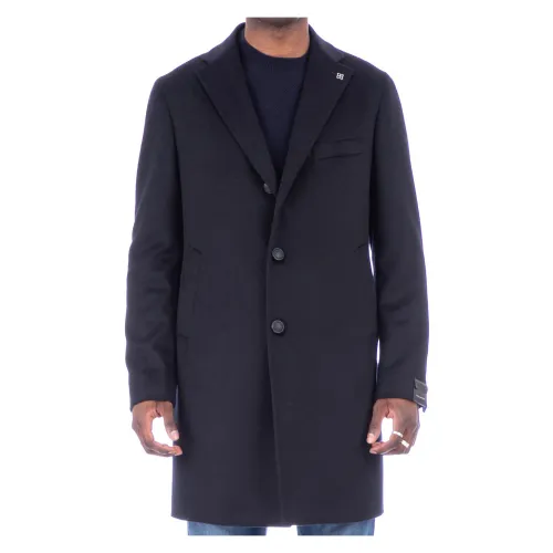 Tagliatore , Blue Wool Baronetto Coat ,Blue male, Sizes: