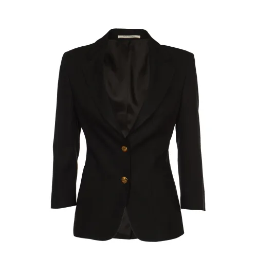 Tagliatore , Central Split Single-Breasted Jacket ,Black female, Sizes: