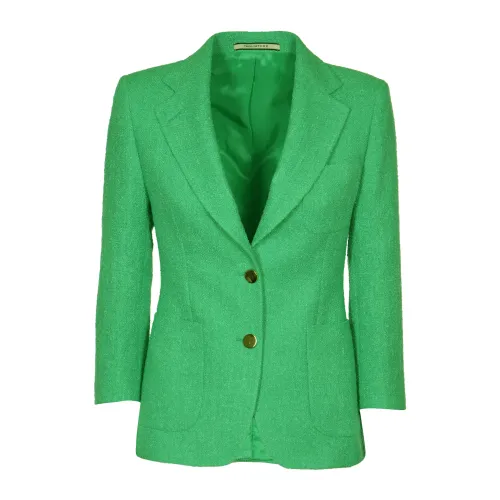 Tagliatore , Central Split Single-Breasted Jacket ,Green female, Sizes: