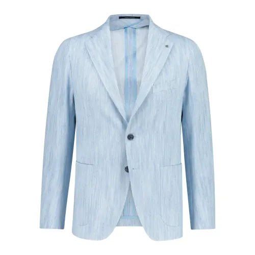 Tagliatore , Classic Denim Jacket ,Blue male, Sizes: