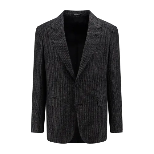 Tagliatore , Classic Wool Blend Blazer ,Gray male, Sizes:
