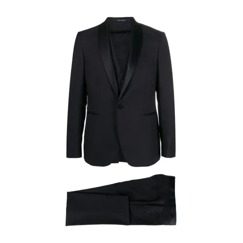 Tagliatore , Elegant Blue Suit with Waistcoat ,Blue male, Sizes: