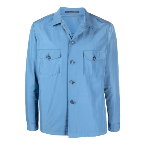 Tagliatore , Elegant Lightweight Jacket ,Blue male, Sizes:
