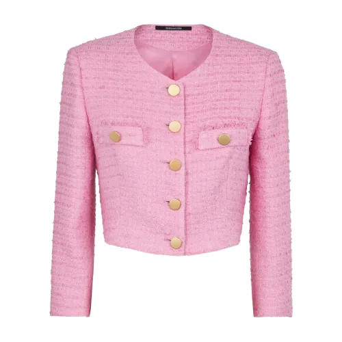 Tagliatore , Exquisite Rosy Tweed Jacket ,Pink female, Sizes: