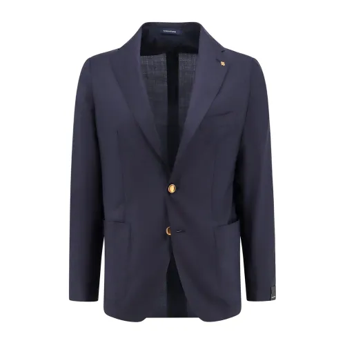 Tagliatore , Men's Clothing Blazer Blue Ss24 ,Blue male, Sizes: