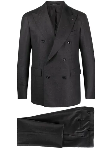 Tagliatore peal-lapels double-breasted suit - Grey