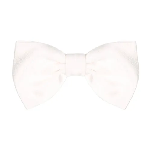 Tagliatore , Silk Bowtie, Elevate Your Formal Look ,White male, Sizes: ONE