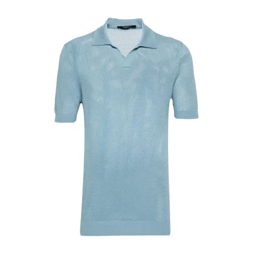 Tagliatore , Tagliatore T-shirts and Polos Clear Blue ,Blue male, Sizes: