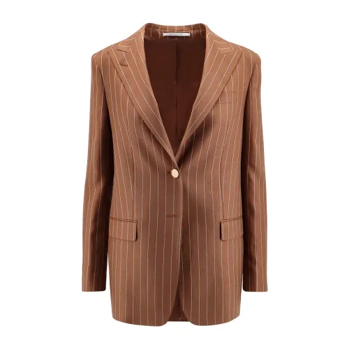 Tagliatore , Womens Clothing Blazer Brown Ss24 ,Brown female, Sizes: