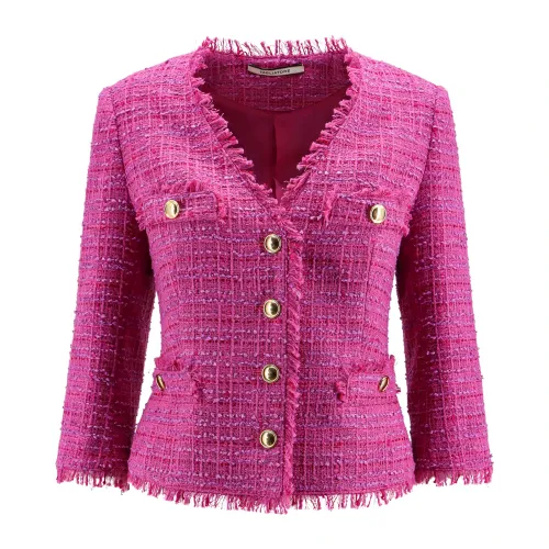 Tagliatore , Womens Clothing Blazer Pink Ss24 ,Pink female, Sizes: