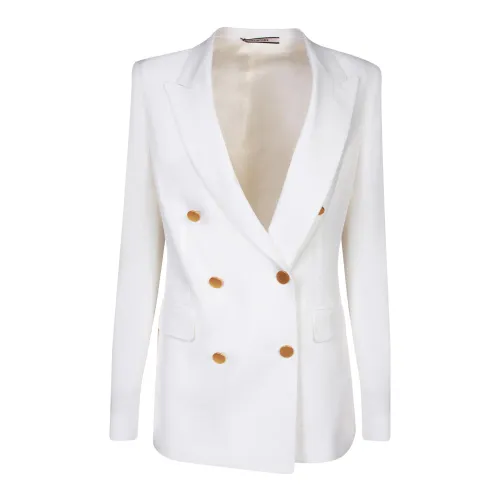 Tagliatore , Womens Clothing Jacket White Ss24 ,White female, Sizes: