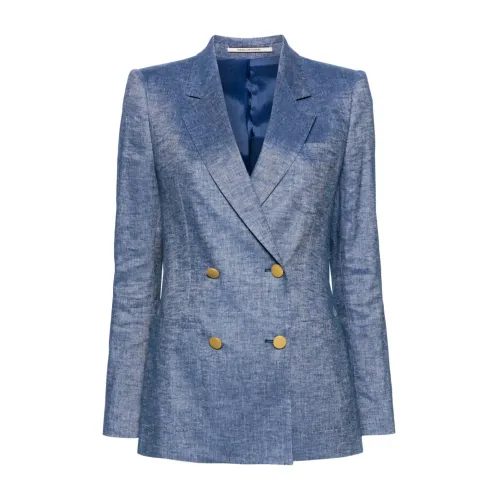 Tagliatore , Women's Clothing Outerwear Black Ss24 ,Blue female, Sizes: