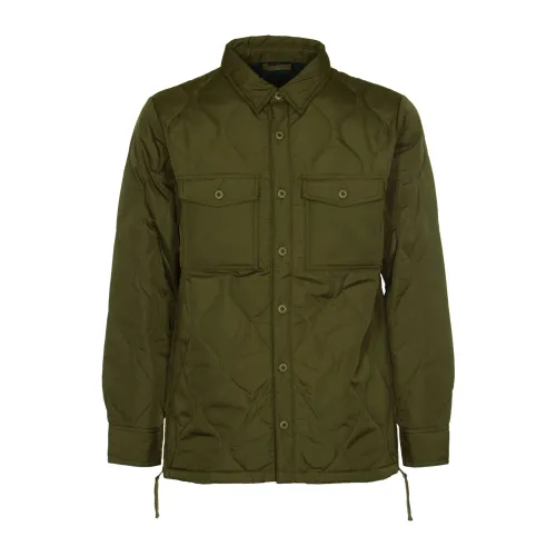 Taion , Military Down Shirts - Green Coats ,Green male, Sizes: