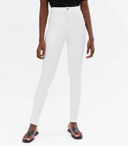 Tall White Lift & Shape Jenna Skinny Jeans New Look