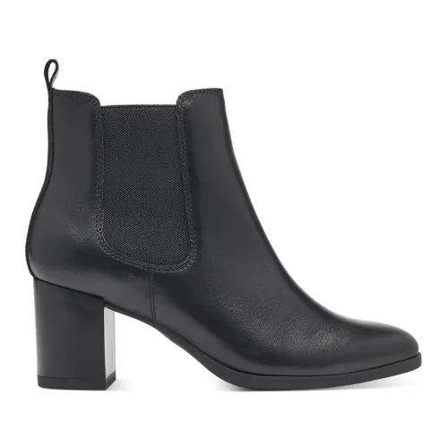 Tamaris , Black Leather Chelsea Boots ,Black female, Sizes: